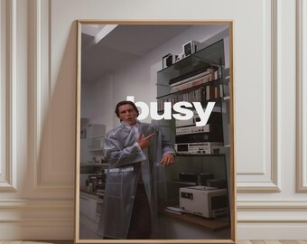 Man in Clear Coat Poster, Modern Home Interior Art Print, Busy Lifestyle Wall Decor, Quirky Statement Art