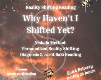 Reality Shifting Blockage Reading | Why Am I Not Shifting? | Personalized Tarot + BaZi SAMEDAY (PDF)