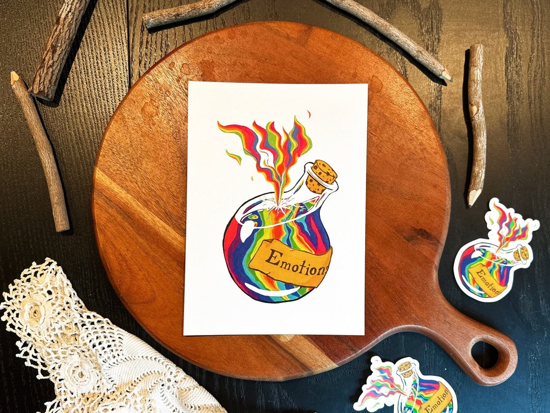 Emotion Potion Example Emotion Potion Rainbow Art Print, LGBTQIA+ Pride Decor (5x7) - Etsy