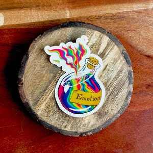 Emotion Potion Rainbow Bottle Magnet, Refrigerator, Computer, Car Magnet for Kitchen or Home Office Decor