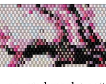 Cherry Blossom & Bird Bracelet Pattern .PDF File