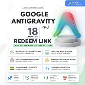 Google Antigravity Pro | 18 Months Full Access | Redeem Link | Google
