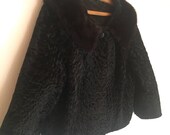 Vintage fur coat from the 1940s - persian lamb and mink