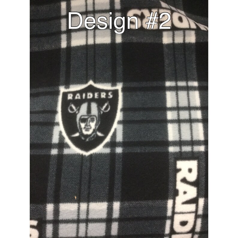 Oakland Raiders Fleece Tie Blanket Etsy
