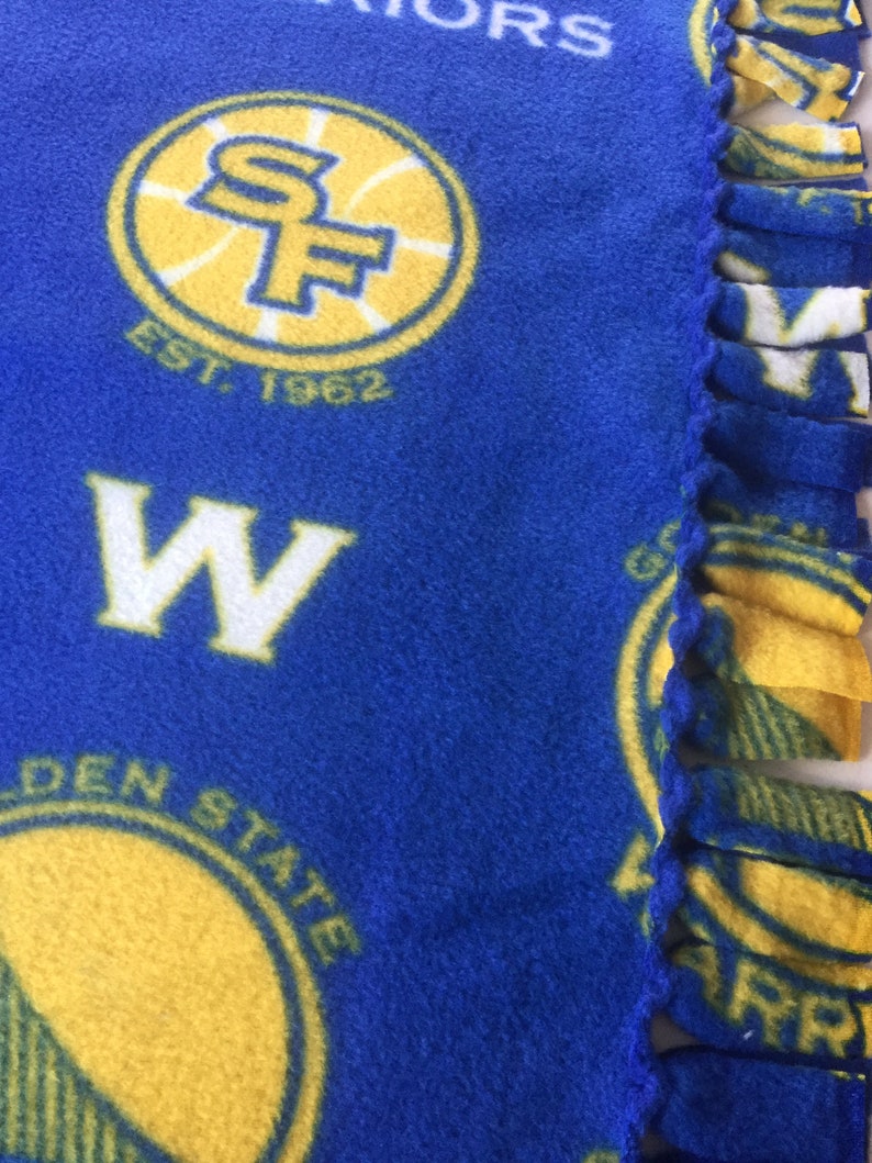 Golden State Warriors Fleece Tie Blanket Etsy