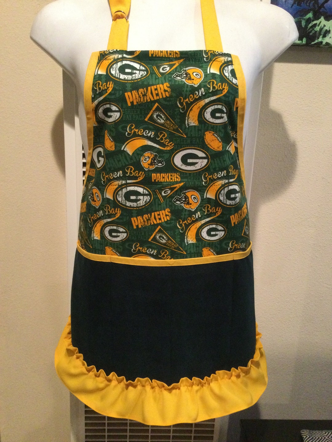 Green Bay Packers Fans Aprons for Her and Him Etsy
