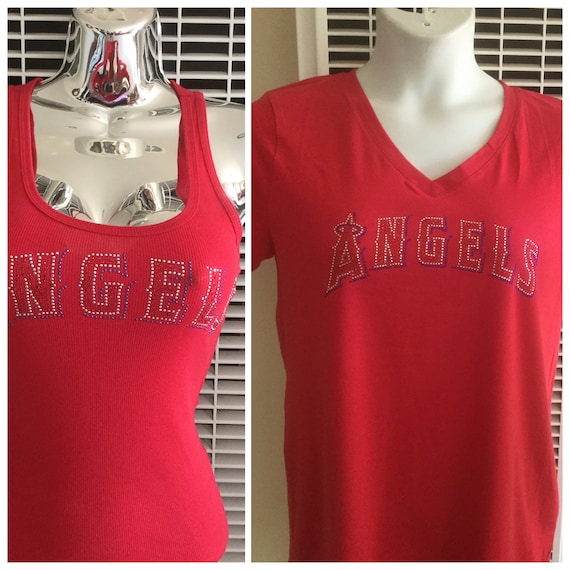 women's angels baseball t shirts