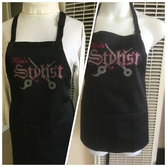 Hair Stylist Black Apron Available Short And Long Aprons Etsy