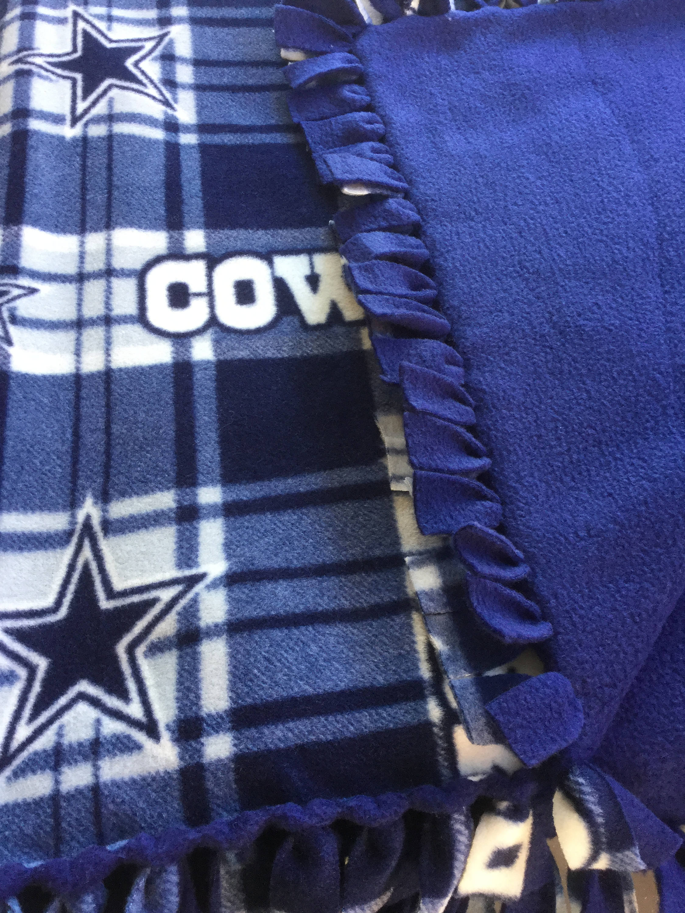 Dallas Cowboys Fleece Tie Blanket Etsy UK