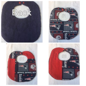 New England Patriots reversible baby bib