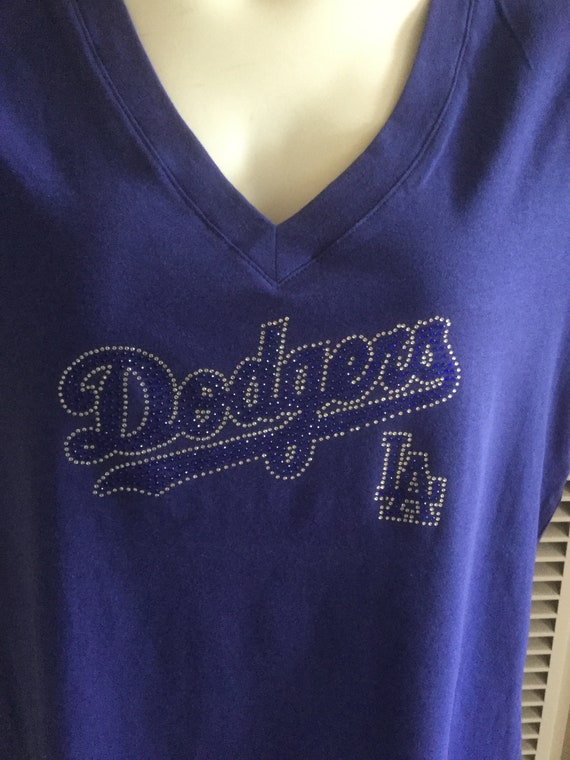 women's v neck dodgers shirt