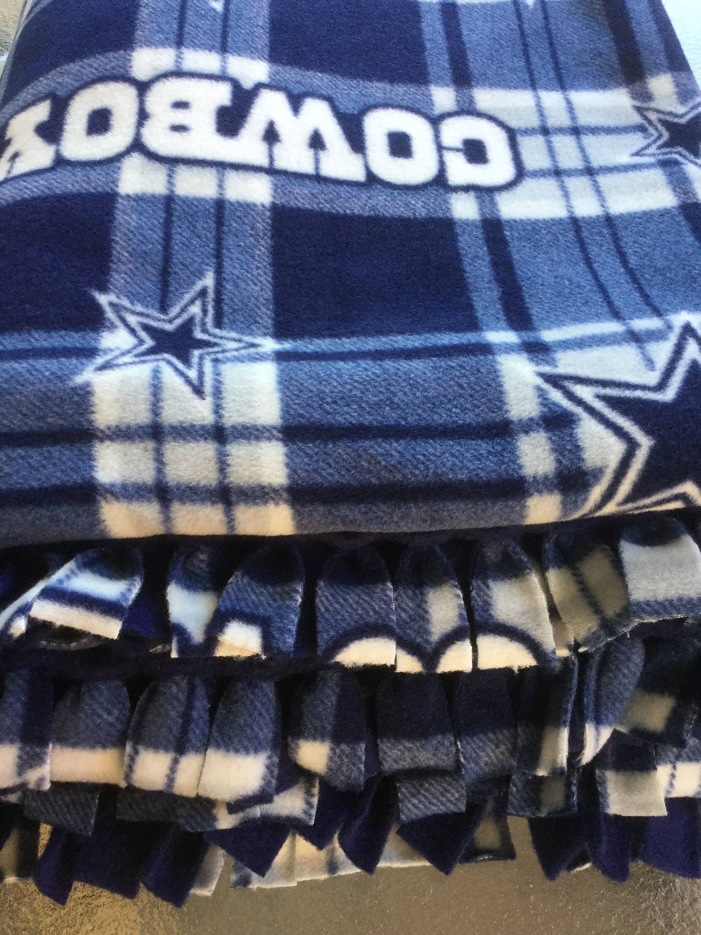 Dallas Cowboys Fleece Tie Blanket Etsy UK