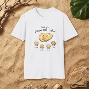 Funny Banana Ball Python T-Shirt, Moods of a Banana Ball Python, Reptile Lover Gift, Funny Snake Shirt, Graphic Tee, Exotic Pet, Herpetology