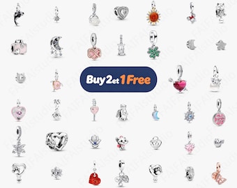 Berloque DIY em Prata de Lei S925 | Compatível com Pulseiras de Berloques Estilo Europeu | Compatível com Pulseiras e Colares Pandora | Presente para Ela