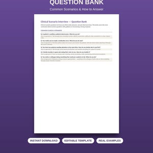 Clinical Scenario Interview Question Bank