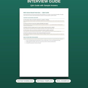 Guía de preguntas y respuestas para entrevistas basadas en valores del NHS