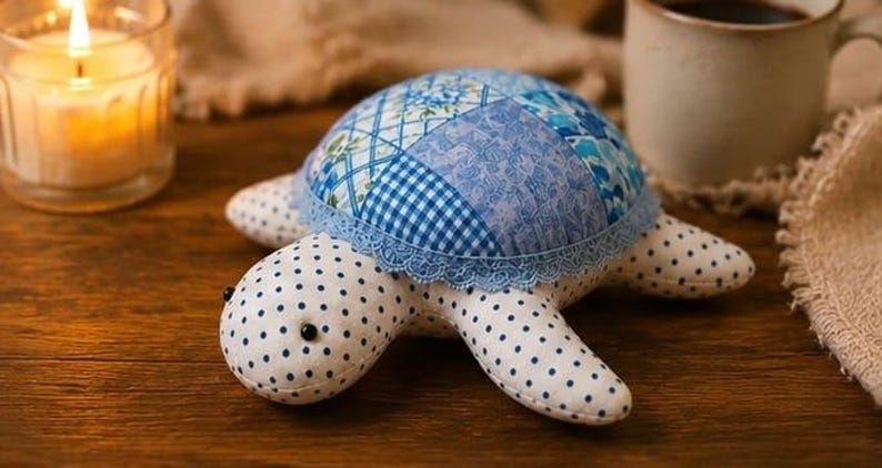 Patron de couture de tortue marine patchwork | Tutoriel pour peluche (téléchargement PDF) image 1
