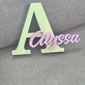 Targhe personalizzate con nome e iniziali stampate in 3D — Diverse misure — Decorazione personalizzata