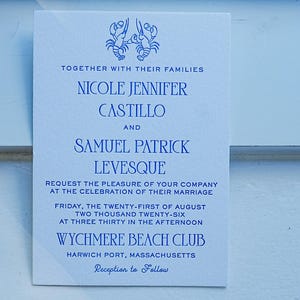 Wedding Invitation A7 • Cape Cod Coastal Suite • Navy Nautical Script • Nantucket & New England Wedding Digital Download
