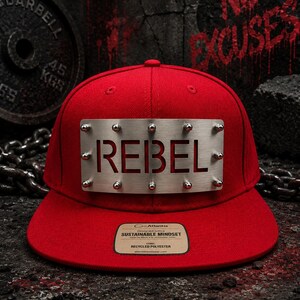 Snapback-Cap aus Metall | Schwarze Punk-Streetwear-Cap | Biker-Kopfbedeckung