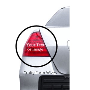 Personalized Decal, Custom Stickers, taillight decal, Brake light Decal, Gag gifts