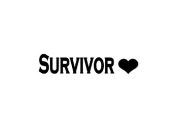 Survivor Decal, awareness, laptop sticker, water bottle sticker