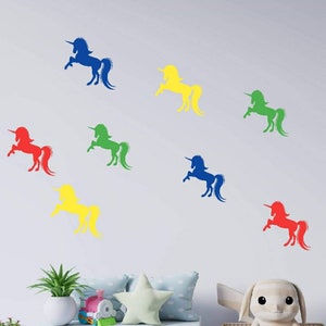 Multi-Colored Unicorn Decals | wall decals | stickers | kids bedroom decor