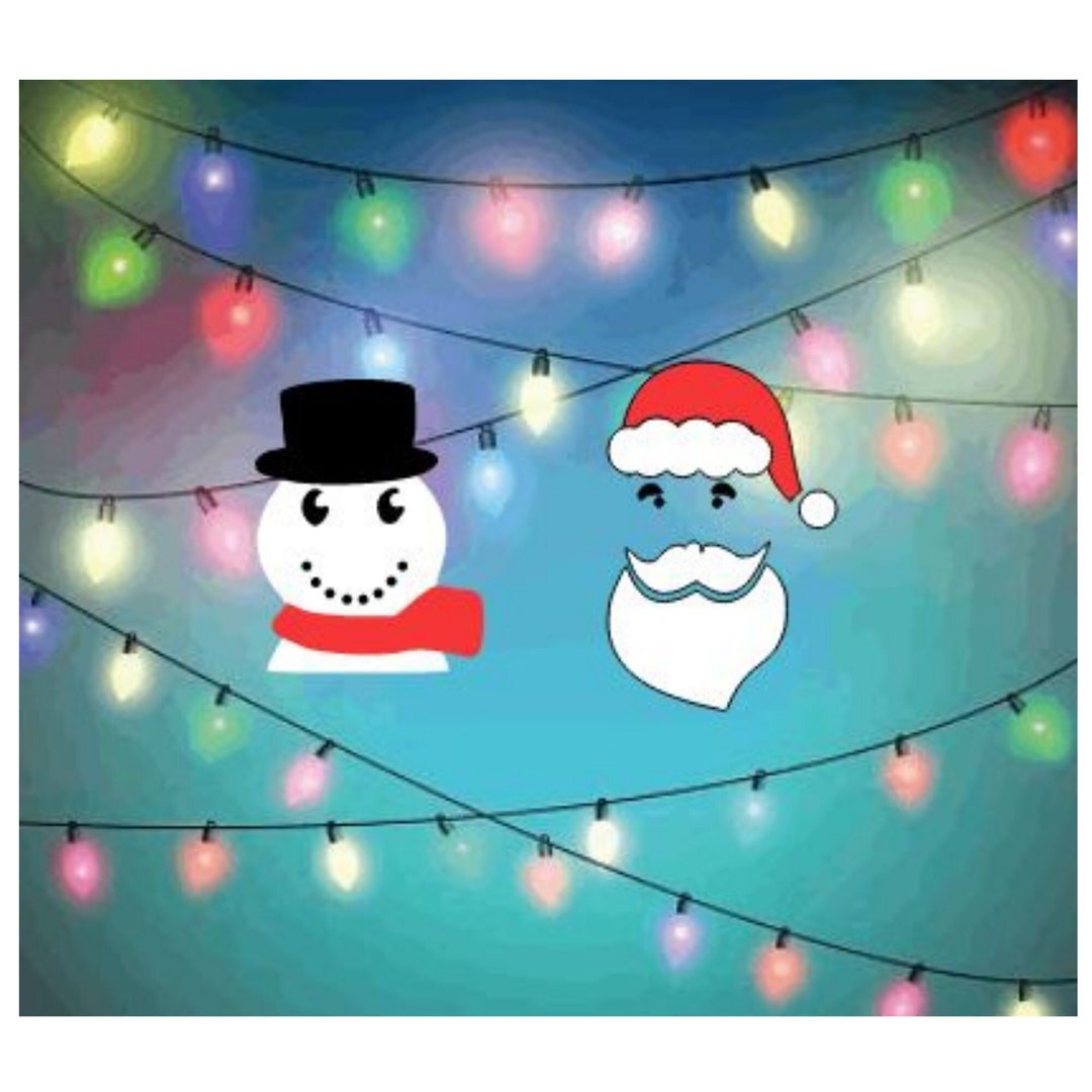 Santa Stocking Holder Decal, Snowman Stocking Holder Decal, Snowman