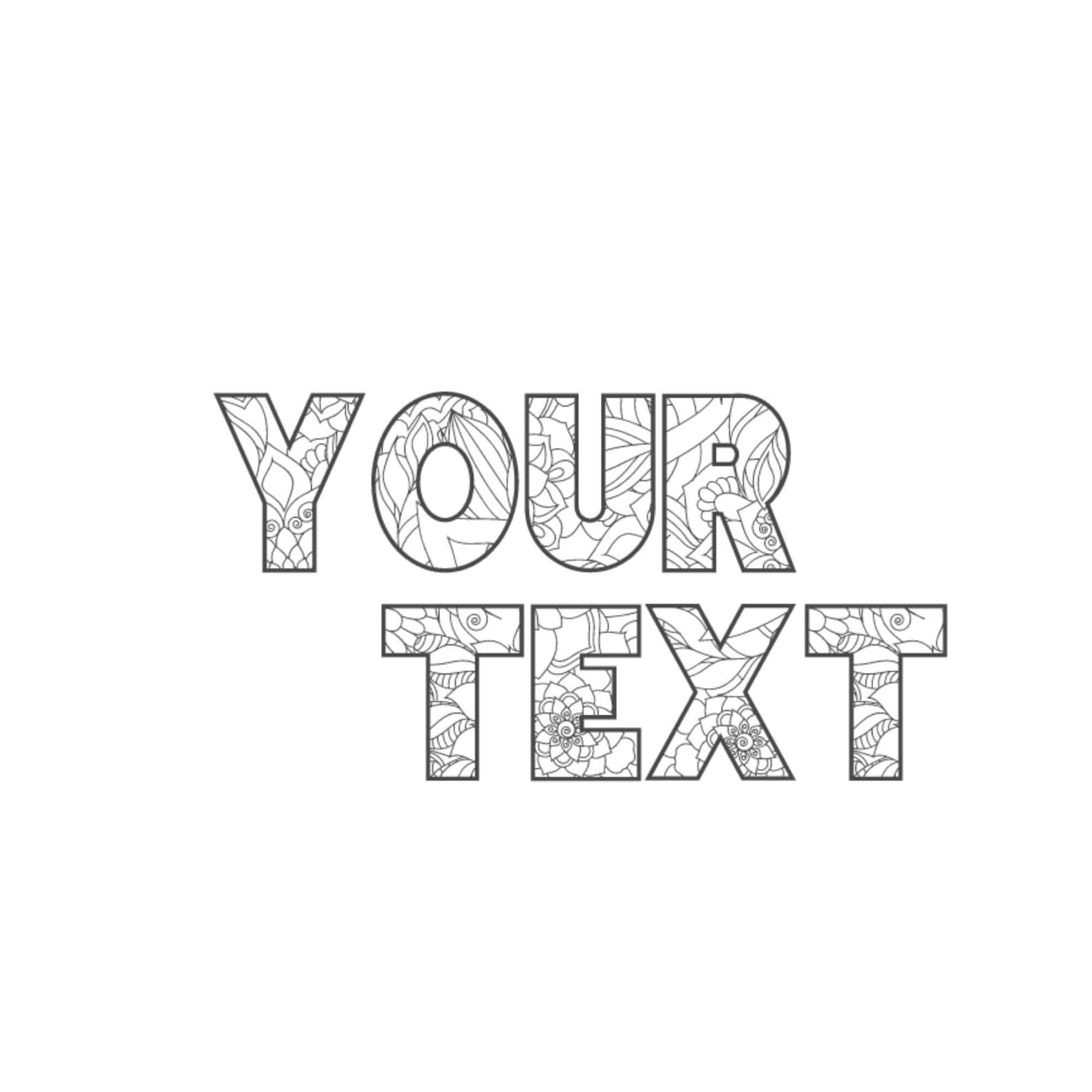 Name Coloring Page, Name Coloring, Wedding Coloring Page, Family