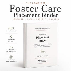Foster Care Placement Binder | Organizer, Tracker (Instant Download)