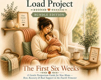 Pack post-partum pour les nouvelles mamans : Guide des six premières semaines + cahier d’exercices + audio, Kit du quatrième trimestre, Cadeau pour nouvelle maman, Téléchargement numérique
