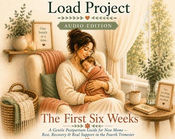 Postpartum Audio Guide for New Moms, The First Six Weeks, Listen While Feeding Baby, Fourth Trimester Support, New Mom Gift, MP3 Download