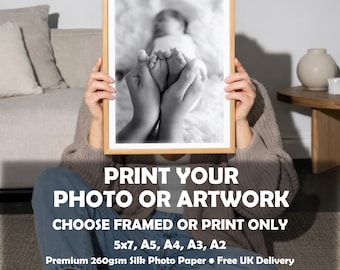 Photo Printing & Framing | Framed or Unframed Photo Prints | Print Your Photo or Artwork | Premium Silk Paper | A5 A4 A3 A2