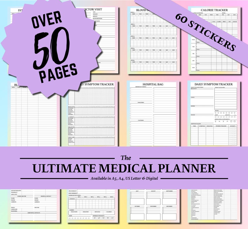 Medical Planner Medical Printable Healthcare Planner - Etsy
