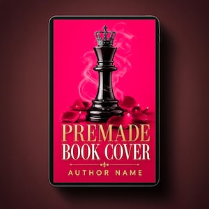 Couverture de roman d'amour sombre, illustration d'une reine mystérieuse, design luxueux et spectaculaire pour auteurs indépendants