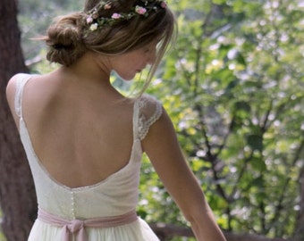 Bohemian Ivory Lace Brides Wedding Dress, Gypsy Wedding Dress, Long Bridal Unique Gown, Boho Bridal Dress, Bohemian Gown Ivory Wedding Dress