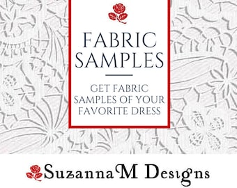 Get Fabric Sample Swatches Of Your Favorite Wedding Dress by SuzannaM Designs