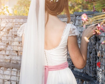 AIMEE Handmade Open Back Bridal Gown Bohemian Wedding Dress, Boho Bridal Dress, Bohemian Bridal Wedding Gown, Ivory Sleeveless Wedding Dress
