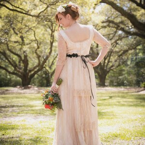 Ivory Lace Wedding Dress, Open Back Wedding Dress, Lace Bridal Dress, Lace Bridal Gown, Lace Wedding Gown, Soft Lace Boho Ivory Bride Dress image 7