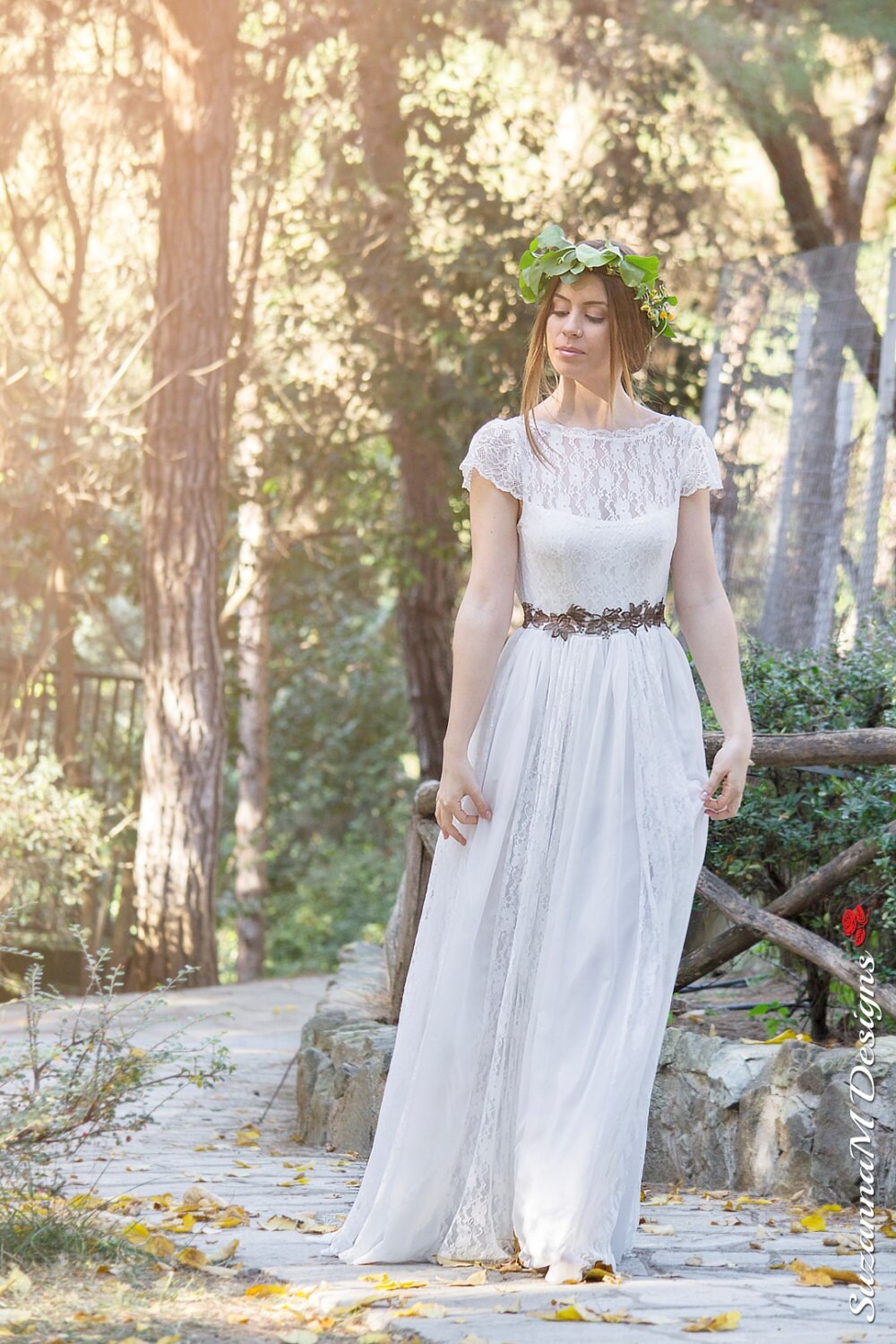 Adalina Handmade Wedding Dress Bohemian Wedding Gown Boho | Etsy
