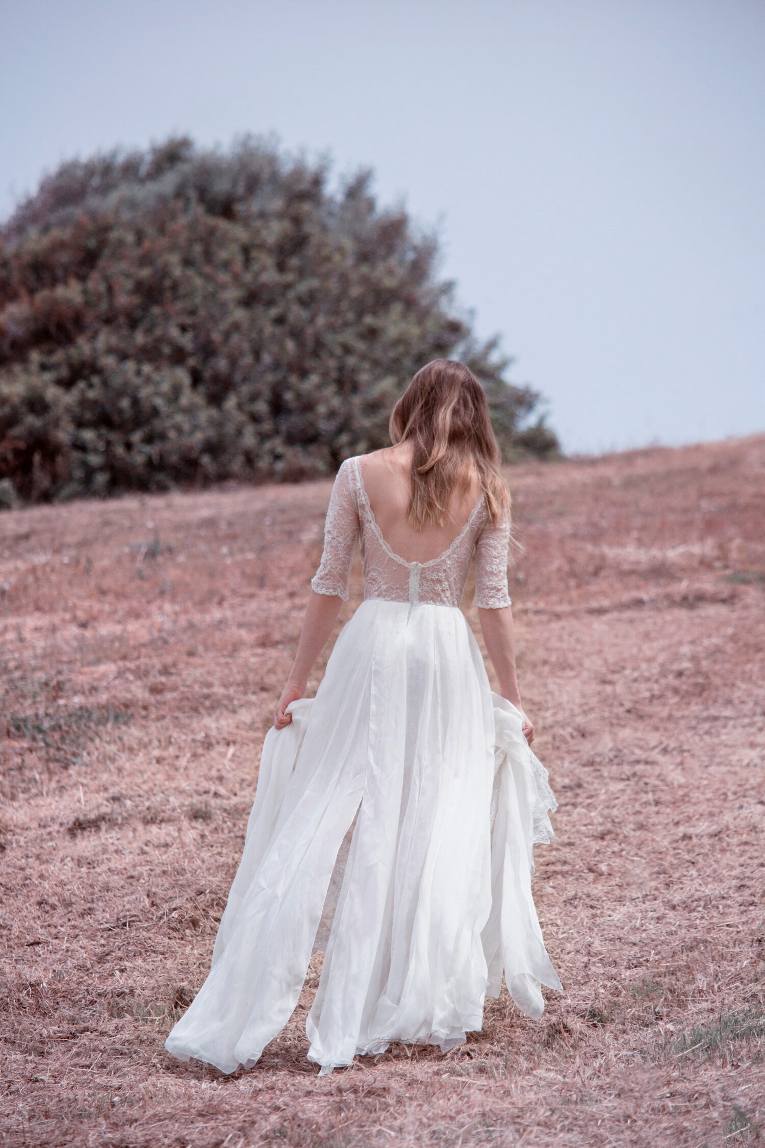 Wedding Dress Bohemian Bridal Dress Lace Boho Bridal Gown Etsy