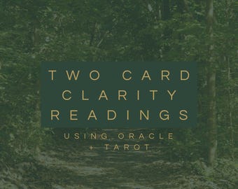 Personalisierte Tarot- und Orakel-Lesung | Zwei-Karten-Klarheitslegung | Digitales PDF