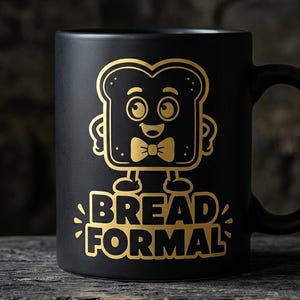Formalny chleb SVG, PNG: uroczy kawałek chleba z postacią muszki, humorystyczny prezent kulinarny, naklejka na koszulkę Cricut, natychmiastowe pobranie