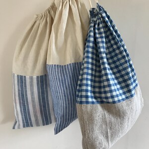 Bolsa de lino con cordón