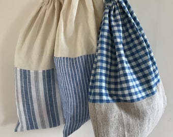 Linen Drawstring Bag