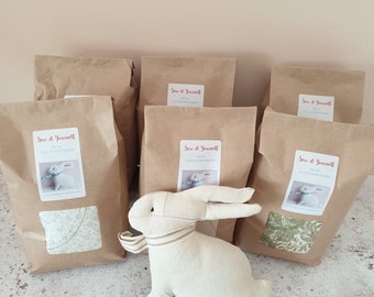 Easter Craft Kit, Sew your own small stuffed rabbit