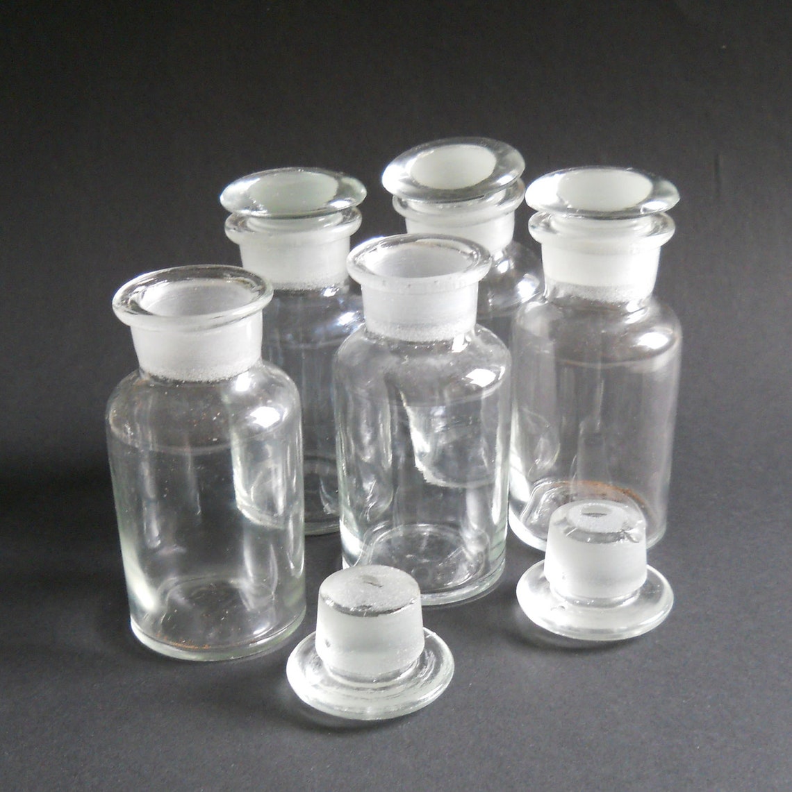Small vintage apothecary bottles vintage glass apothecary Etsy