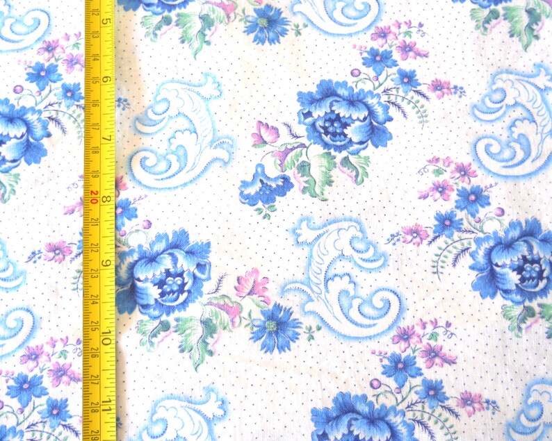 Vintage Blue Fabric Quilting Fabric Patchwork Fabric Blue - Etsy