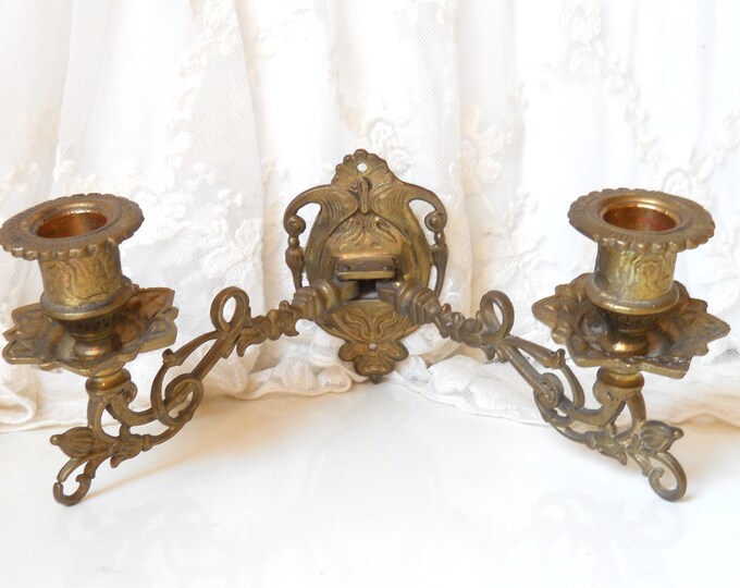 Vintage French Piano Candle Holder Brass Wall Candle Holder Etsy