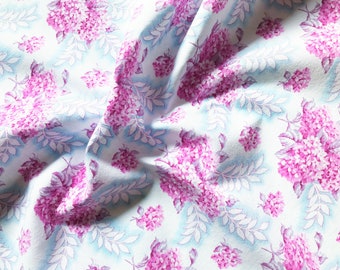 violette Franse vintage stof hortensia's vintage bloemenquiltstof 112